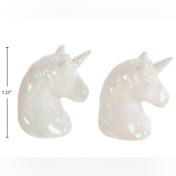 Unicorn Salt & Pepper Shaker Set NWT - Picture 3 of 3